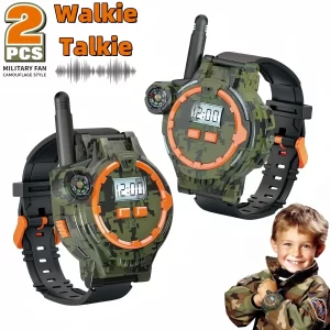 2PCS Rechargeable Walkie Talkies for Kids,Two-Way Radio Walky Talky with Flashlight and Compass,200 Meter Transmission Range,Out