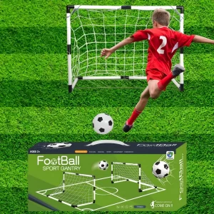 2PCS Children's Football Gate,Portable Beach Garden Entertainment Home Football Parent-child Interactive Sports Toys,Children's